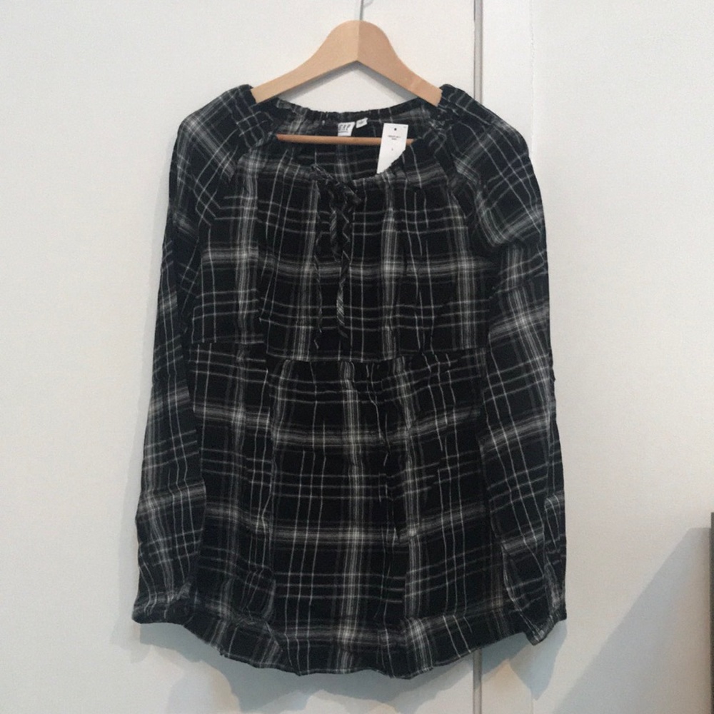 Gap Maternity Plaid Top